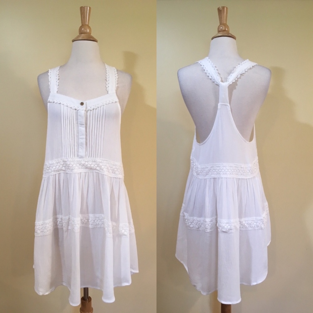 Crochet Dolphin Hem Racerback Dress - Picture 5 of 5